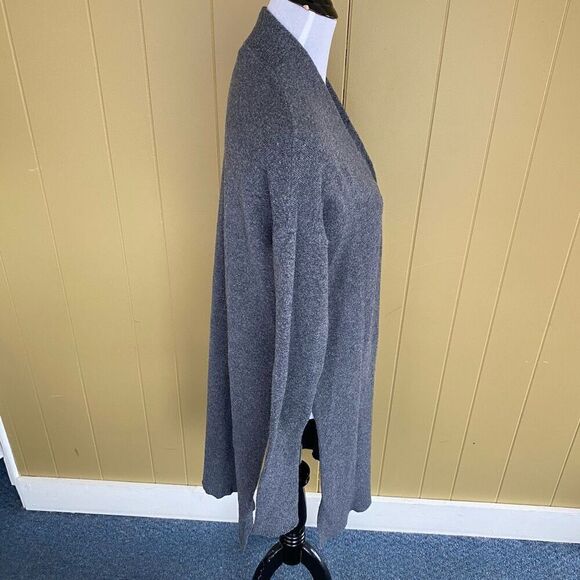 Prologue women S long open front cardigan w/side slits grey - Picture 6 of 11